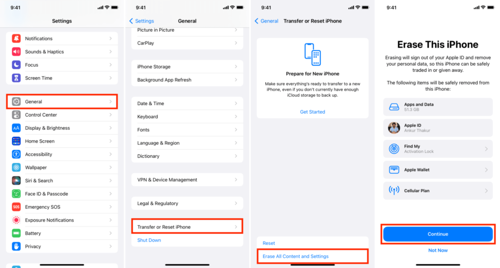 how to Factory Reset iPhone